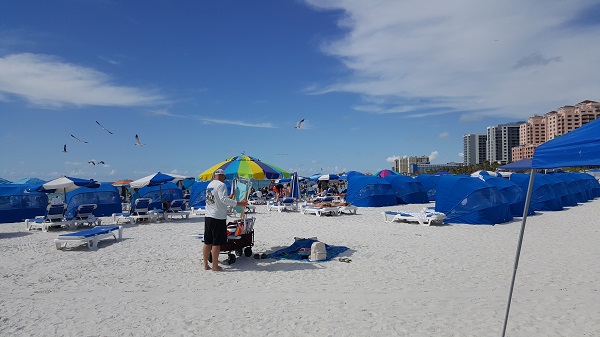 Cabanas on clearwater beach